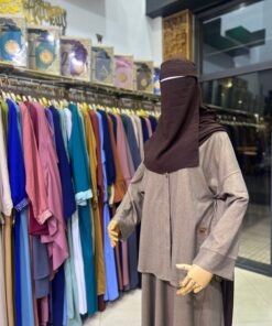 طقم هاجر – فستان دون أكمام + قميص بالأزرار